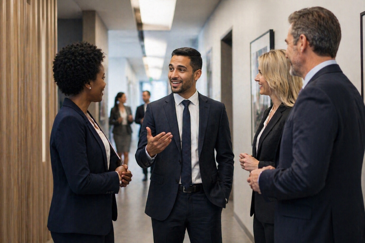 Public sector professionals discussing interim leadership opportunities