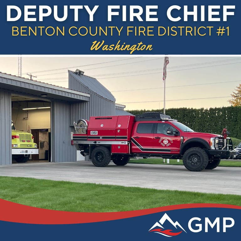 Benton County Fire District #1, WA Deputy Fire Chief recruitment announcement