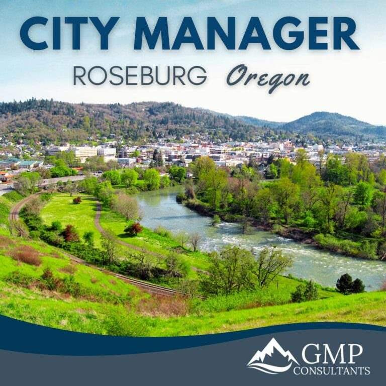 City Manager recruitment announcement for City of Roseburg