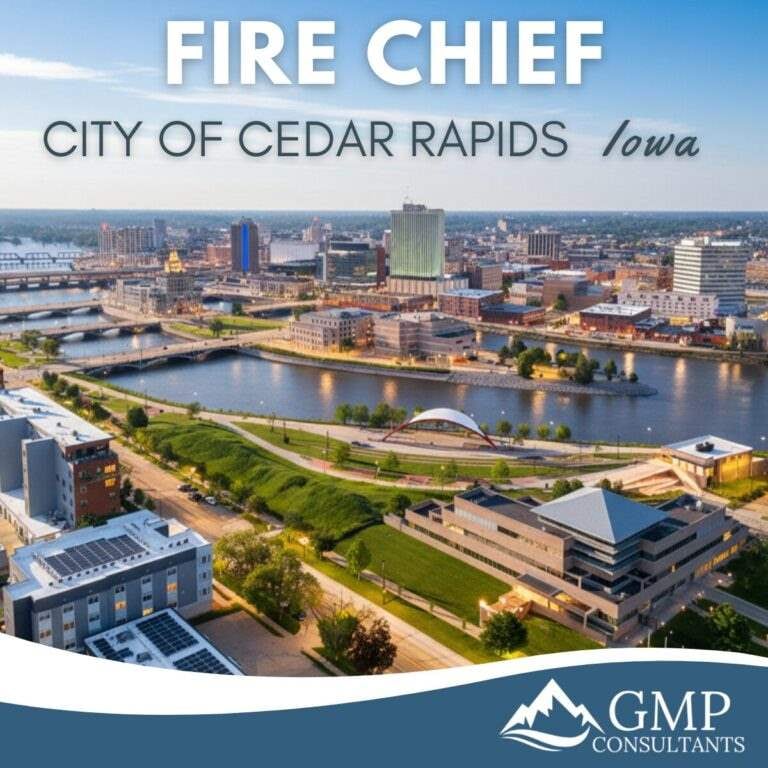 Fire Chief recruitment announcement for City of Cedar Rapids