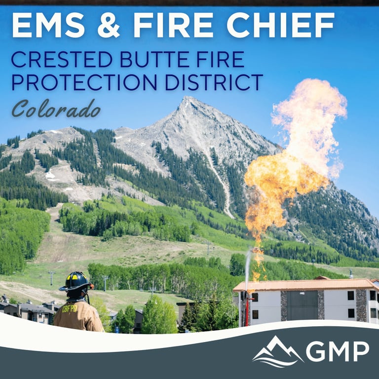Crested Butte Fire Protection District, CO EMS & Fire Chief recruitment announcement